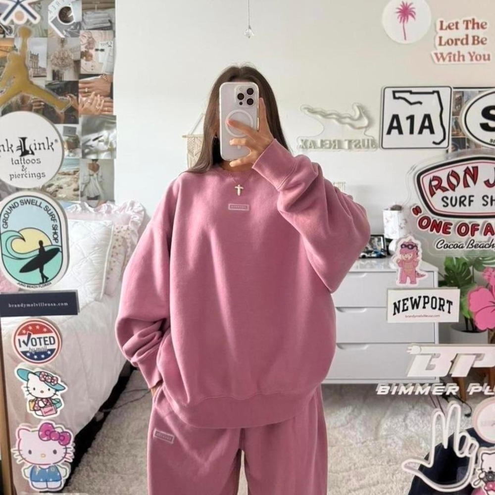 pink young la sweat‎ set